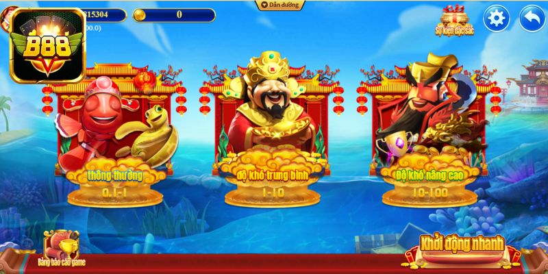 Nhị Gia Bắn Cá đã sở hữu cho mình ba phòng đấu với mức kèo khác nhau